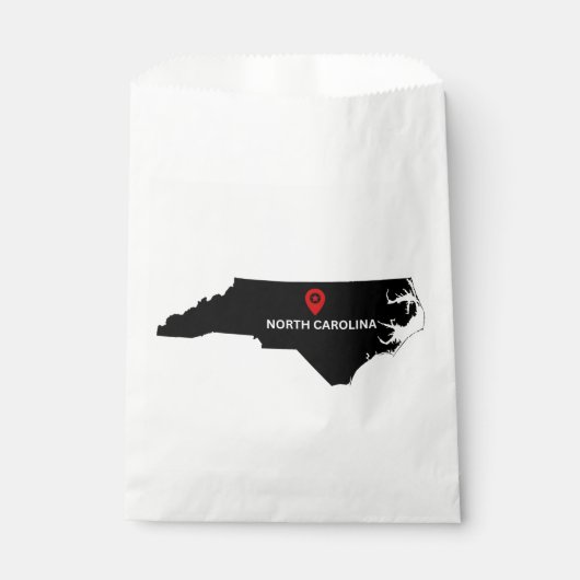Einfaches elegantes Staat von North Carolina Weddi Geschenktütchen (Vorderseite)