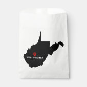 Einfaches elegantes Staat von West Virginia Hochze Geschenktütchen (Vorderseite)