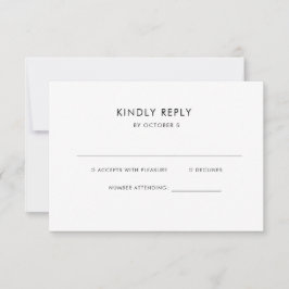 Einfaches elegantes Text | Boho Wedding RSVP Karte