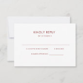 Einfaches elegantes Text | Boho Wedding RSVP Karte (Vorderseite)