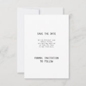 Einfaches elegantes Text & Foto | Hochzeit Save The Date (Rückseite)