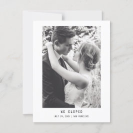 Einfaches elegantes Text & Foto | Hochzeitsankündi Postkarte