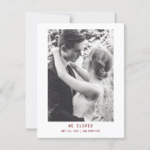 Einfaches elegantes Text & Foto | Hochzeitsankündi