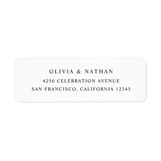 Einfaches elegantes Text | Schwarz und Weiß (Vorne)