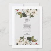 Einfaches elegantes Text und Foto | Hochzeit Danke Einladung (Rückseite)