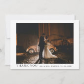 Einfaches elegantes Text und Foto | Hochzeit Danke Einladung (Vorderseite)