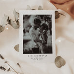Einfaches elegantes Text und Foto | Hochzeit Danke Postkarte<br><div class="desc">Diese minimalistischen und eleganten Hochzeitsdanken Postkarten bieten moderne schwarze Texte auf einem sauberen,  weißen Hintergrund,  mit Ihrem persönlichen Foto. Ein schlichter und stilvoller Look.</div>
