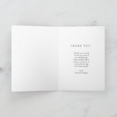 Einfaches elegantes Text und Foto | Hochzeit Dankeskarte (Innenseite)