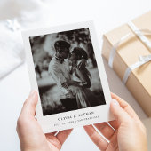 Einfaches elegantes Text und Foto | Hochzeit Save The Date