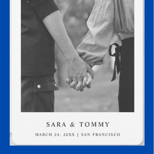 Einfaches elegantes Text und Foto | Hochzeit Save The Date