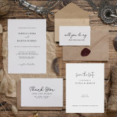 Einfaches elegantes Text und Foto | Hochzeit Save The Date