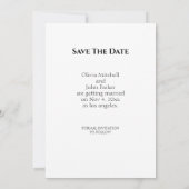 Einfaches elegantes Text und Foto | Save The Date (Rückseite)