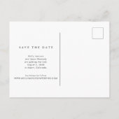 Einfaches elegantes Text und Foto Save the Date Ankündigungspostkarte (Rückseite)