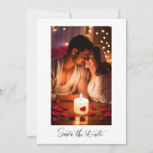 Einfaches elegantes Text und Foto | SAVE THE DATE Einladung (Vorderseite)