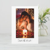 Einfaches elegantes Text und Foto | SAVE THE DATE Einladung (Stehend Vorderseite)