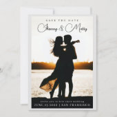 Einfaches elegantes Text und Foto | SAVE THE DATE Einladung (Vorderseite)