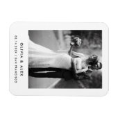 Einfaches elegantes Text und Foto | SAVE THE DATE Magnet (Horizontal)