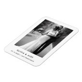 Einfaches elegantes Text und Foto | SAVE THE DATE Magnet (Linke Seite)