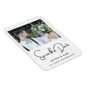 Einfaches elegantes Text und Foto | SAVE THE DATE Magnet (Rechte Seite)