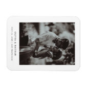 Einfaches elegantes Text und Foto | SAVE THE DATE Magnet (Horizontal)