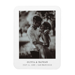 Einfaches elegantes Text und Foto | SAVE THE DATE Magnet