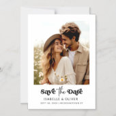 Einfaches elegantes Text und Foto Save the Date Magneteinladung (Vorderseite)
