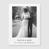 Einfaches elegantes Text und Foto | SAVE THE DATE Magneteinladung (Vorderseite)