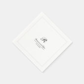 Einfaches elegantes, traditionelles Hochzeitmonogr Serviette (Ecke)