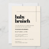 Einfaches elegantes und elegantes Baby Brunch Einladung (Vorderseite)