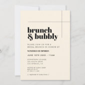 Einfaches, elegantes und elegantes Brunch und Bubb Einladung (Vorderseite)