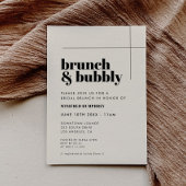 Einfaches, elegantes und elegantes Brunch und Bubb Einladung