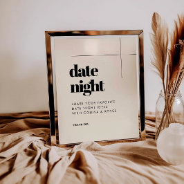 Einfaches, elegantes und elegantes Date Night Idee Poster