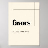 Einfaches, elegantes und elegantes Gastgeschenke H Poster (Vorne)