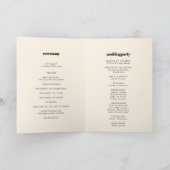 Einfaches, elegantes und elegantes Hochzeitsprogra Programm (Innenseite)