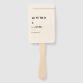 Einfaches elegantes und elegantes Hochzeitsprogram Fächer (Vorderseite)