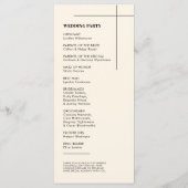 Einfaches elegantes und elegantes Hochzeitsprogram Programm (Rückseite)