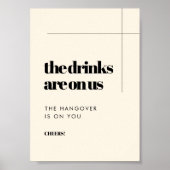 Einfaches elegantes und elegantes Hochzeitszeichen Poster (Vorne)