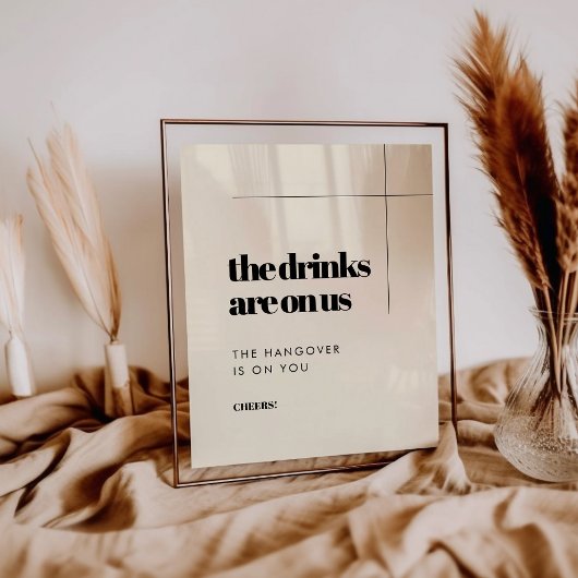 Einfaches elegantes und elegantes Hochzeitszeichen Poster