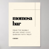 Einfaches, elegantes und elegantes Momosa-Bar Poster (Vorne)
