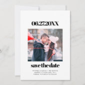 Einfaches elegantes und elegantes Save the Date Fo Einladung (Vorderseite)