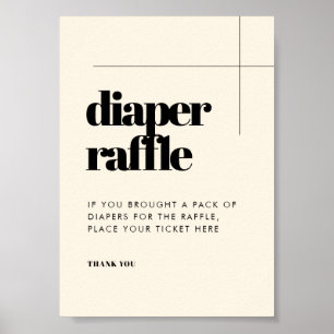Einfaches elegantes und elegantes Windeln-Raffelze Poster
