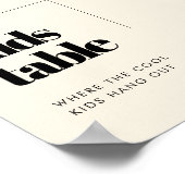 Einfaches elegantes und schicke Hochzeitszeichen f Poster (Ecke)