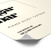 Einfaches elegantes und schicke Hochzeitszeichen Z Poster (Ecke)