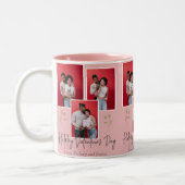 Einfaches Elegantes Valentinstag Foto Zweifarbige Tasse (Links)