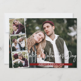 Einfaches Elegantes Valentinstag Liebe 4 Foto Feiertagskarte