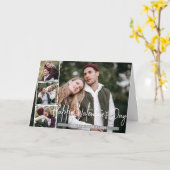 Einfaches Elegantes Valentinstag Liebe 4 Foto Karte (Gelbe Blume)