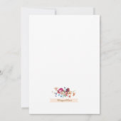 Einfaches elegantes Vintages BlumenBrautparty Einladung (Rückseite)