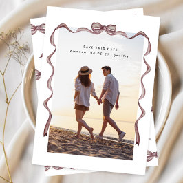 Einfaches elegantes, Vintages Foto mit Multifunkti Save The Date