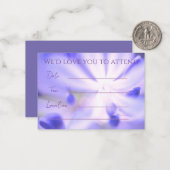 Einfaches elegantes Violet Mitteilungskarte (Vorderseite/Rückseite Beispiel)