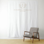 Einfaches, elegantes Wappen des Chirry-Blossom Mon Wandteppich (Beispiel)